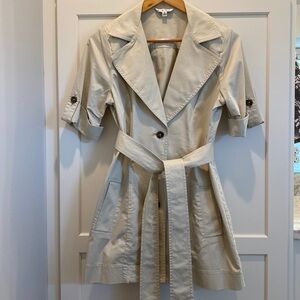 CAbi short sleeve trench coat